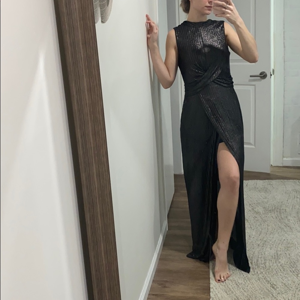 BCBG long dress with slit